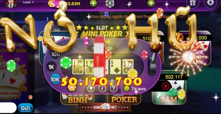 Giải thưởng nổ hũ jackpot có giá trị cao nhất tại mini game poker