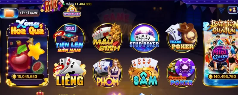 Stud Poker là tựa game hấp dẫn tại cổng game Rik Vip