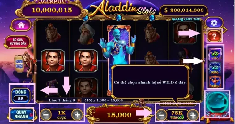 Hướng dẫn chi tiết cách chơi Aladdin tại Rikvip 